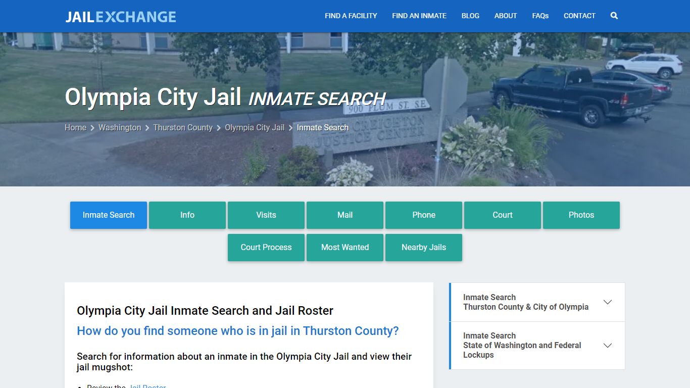 Inmate Search: Roster & Mugshots - Olympia City Jail, WA